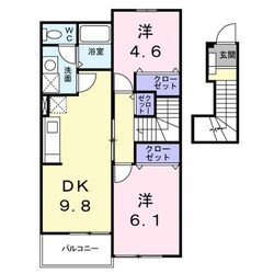 ディーア・クミルＢの物件間取画像